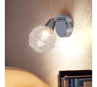 Globo LED Design Applique Murale ALU Tressage Spot Réglable Nickel Mat E14