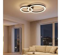 Globo LED Plafonnier Deckenleuchte 2 Luminaires Noir Mat Métal Ronds Design
