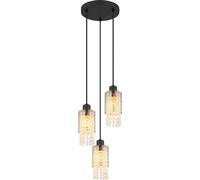 Globo Lighting Backey lampe suspendue 3x40 W noir-fumé 15799-3H