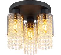 Globo Lighting Backey plafonnier 3x40 W noir-fumé 15799-3D