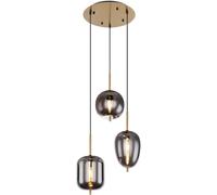 Globo Lighting Blacky I lampe suspendue 3x40 W laiton-fumé 15345-3MM