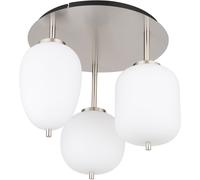 Globo Lighting Blacky I plafonnier 3x40 W verre opalisé-nickel 15345-3DNO