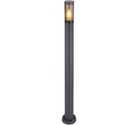Borne lumineuse d'éclairage extérieur lampes de jardin anthracite IP44, lampadaire patio balcon, acier inoxydable fumé, 1x douille E27, DxH 12,7x110cm