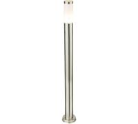 Lampe d'extérieur lampadaire lampe de jardin lampe colonne éclairage d'entrée jardin, IP44 inox argent opale, 1x douille E27, DxH 12,7x110 cm