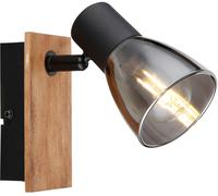 Applique murale spot mural couloir lumière chambre lampe bois métal marron foncé