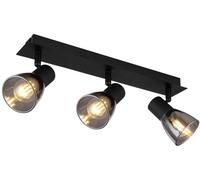 Globo Lighting Claude plafonnier 3x40 W noir-fumé 54307-3