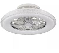 Globo Lighting Corusso ventilateur de plafond avec lampe 1x40 W blanc-chrome 03654