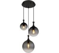 Globo Lighting Dalton lampe suspendue 3x10 W noir-fumé 15885-3H