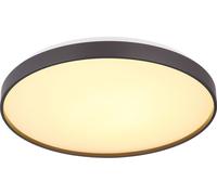 Plafonnier LED anthracite Lampe de salon Plafond Lampe de cuisine Plafonnier, Acrylique Métal, LED 24W 1400Lm blanc chaud, D 48 cm