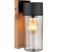 Globo Lighting Etsi applique murale extérieure 1x40 W noir-fumé-bois 31975