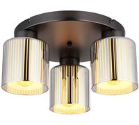 Globo Lighting Felicia plafonnier 3x60 W noir-fumé 16056-3D