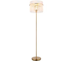 Globo Lighting Gorley lampadaire 1x60 W blanc-transparent-doré 15698SM