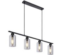 Globo Lighting Hadera lampe suspendue 4x60 W noir-fumé 15465-4H