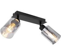 Globo Lighting Hadera plafonnier 2x15 W noir-fumé 15465-2