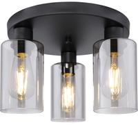 Globo Lighting Hadera plafonnier 3x60 W noir-fumé 15465-3D