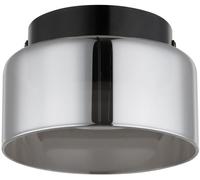 Plafonnier lampe de salle à manger verre fumé noir LED D 13 cm