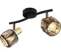 Globo Lighting Indiana plafonnier 2x40 W noir-fumé-doré 54357-2B