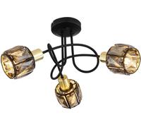 Globo Lighting Indiana plafonnier 3x40 W noir-fumé-doré 54357-3B