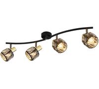 Globo Lighting Indiana plafonnier 4x40 W noir-fumé-doré 54357-4B
