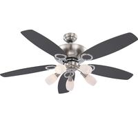 Globo Lighting Jerry ventilateur de plafond avec lampe 5x40 W blanc-gris-nickel 0337