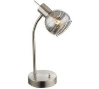 GLOBO LIGHTING Lampe a poser nickel mat - Verre fumé translucide - Interrupteur - 217 mm x 120 mm x 340mm nickel mat G
