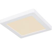 Plafonnier, lampe de salon, panneau de plafond, plafonnier carré, moderne, opale blanche, 1x LED 12W 950lm 3000K-6500K, LxlxH 16,7x16,7x1,7 cm