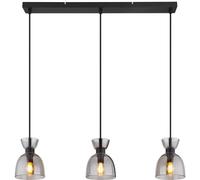Globo Lighting Massey lampe suspendue 3x40 W noir-fumé 15769S-3
