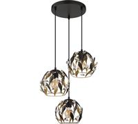 Lampe suspendue lampe de plafond lampe de salon cristaux dorés métal