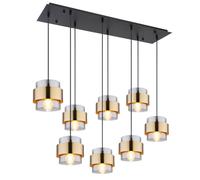Globo Lighting Milley lampe suspendue x60 W noir-doré 15560-8H