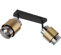 Globo Lighting Milley plafonnier 2x40 W noir-laiton-fumé 15560-2