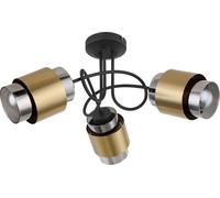 Globo Lighting Milley plafonnier 3x40 W noir-laiton-fumé 15560-3D