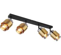Globo Lighting Milley plafonnier 4x40 W noir-laiton-fumé 15560-4