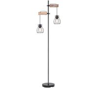 Globo Lighting Mina lampadaire 2x40 W noir-bois 15326-2SN