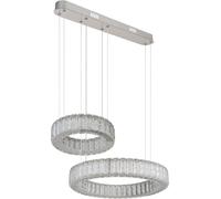 Globo Lighting Mucky lampe suspendue 2x80 W chrome-cristal 67162-80