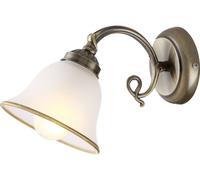 Mur lampe salon éclairage verre satiné laiton antique lampe antique planche style Globo 60208W