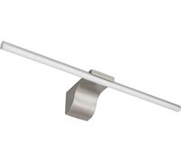 Applique murale lampe de salon lampe de salle de bain lumière de salle de bain, IP44, métal acrylique nickel opale, LED 10W 620Lm blanc neutre, LxHxP 60,8x8x15cm