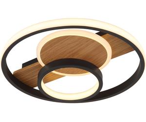 Globo Lighting Pikara plafonnier 1x24 W blanc-noir-bois 67322-24