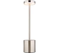 Lampe de table Lampe de table argentée Lampe de salon CCT Batterie Touchdimmer, métal plastique, 1,2W 138Lm 2700K 4500K 6000K, H 34 cm