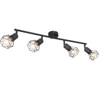 Globo Lighting Projecteur métal noir, 4x E14