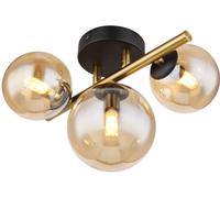 Globo Lighting Riha applique murale 3x3.5 W noir-doré-ambre 56135-3W