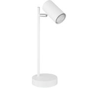 Lampe de table Lampe de table Lampe de bureau Liseuse, spot mobile, métal chromé blanc mat, 1x douille GU10, DxH 12x35cm