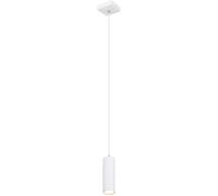Lampe suspension scandinave lampes suspendues salon Suspension moderne à une tête, métal blanc, 1x douille GU10, LxlxH 9x9x120 cm