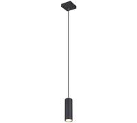 Suspension noire Suspension simple suspension noire, métal scandinave noir mat, 1x douille GU10, DxH 9x120cm