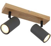 Globo Lighting Robby plafonnier 2x35 W bois-graphite 57911-2G