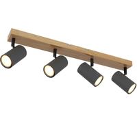 Globo Lighting Robby plafonnier 4x35 W bois-graphite 57911-4G