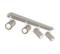 Spot de plafond 4 flammes sable Plafonnier 4 flammes GU10 Plafonnier salon orientable, métal, 4x GU10, LxlxH 56x6x12 cm