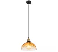 Suspension lampe suspendue plafonnier salle à manger lumière verre noir ambre D 25 cm