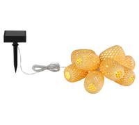 Lampe solaire LED Guirlande lumineuse Lampion Lampe extérieure Décoration de jardin résistante aux intempéries Boho 8 flammes, plastique, LED blanc chaud, L 650 cm