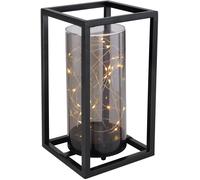 Lampe solaire d'extérieur Lampe solaire de jardin Structure métallique LED Chaîne lumineuse solaire d'extérieur, métal acrylique, 1x LED blanc chaud, LxlxH 14x14x25 cm, terrasse jardin