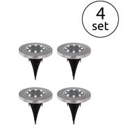 4x LED lampes solaires extérieur piquet de sol projecteur jardin chemin spot plug lampes